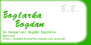 boglarka bogdan business card